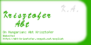 krisztofer abt business card